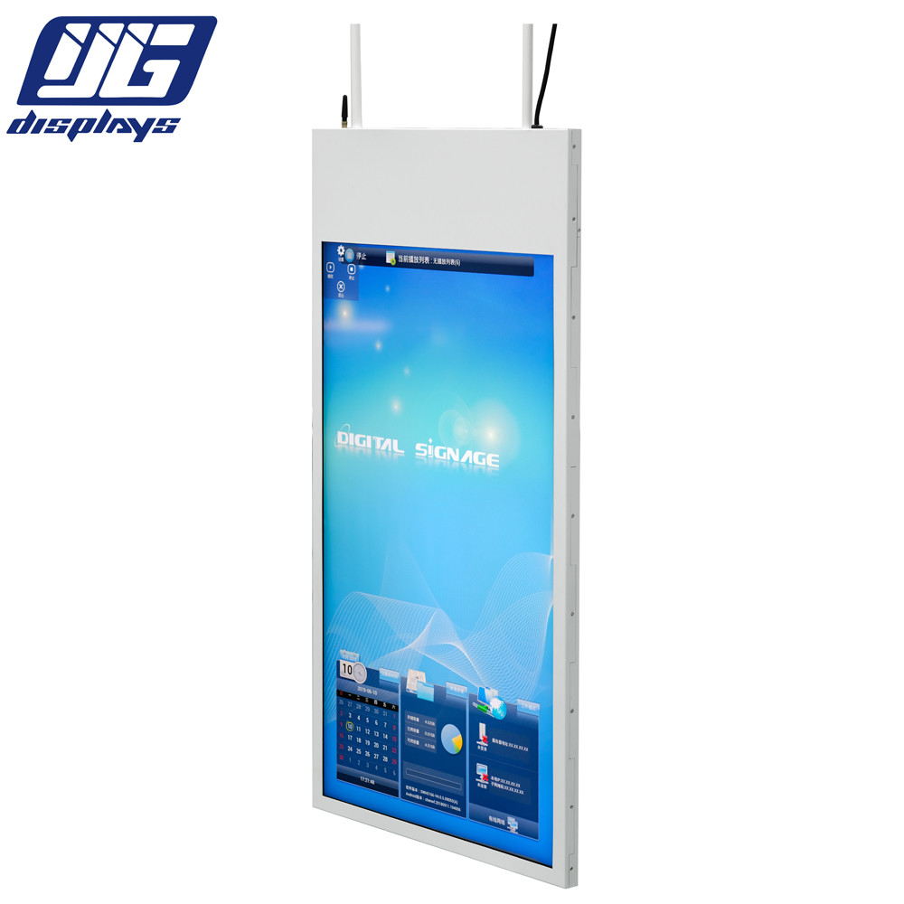 Metal Material Wall Hanging LCD Advertising Display Single Side Frame Type