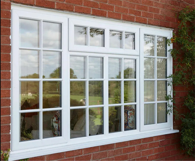 Swing Open Style Windproof Hurricane Impact Glass UPVC PVC Casement Window Durability