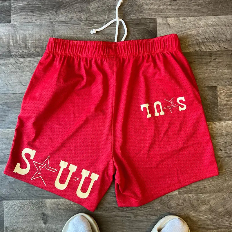 Mei Yue Jogger Basic Fitness Polyester Mesh Shorts Logo Custom Printed Varsity Shorts for Men Sublimation Mesh Shorts