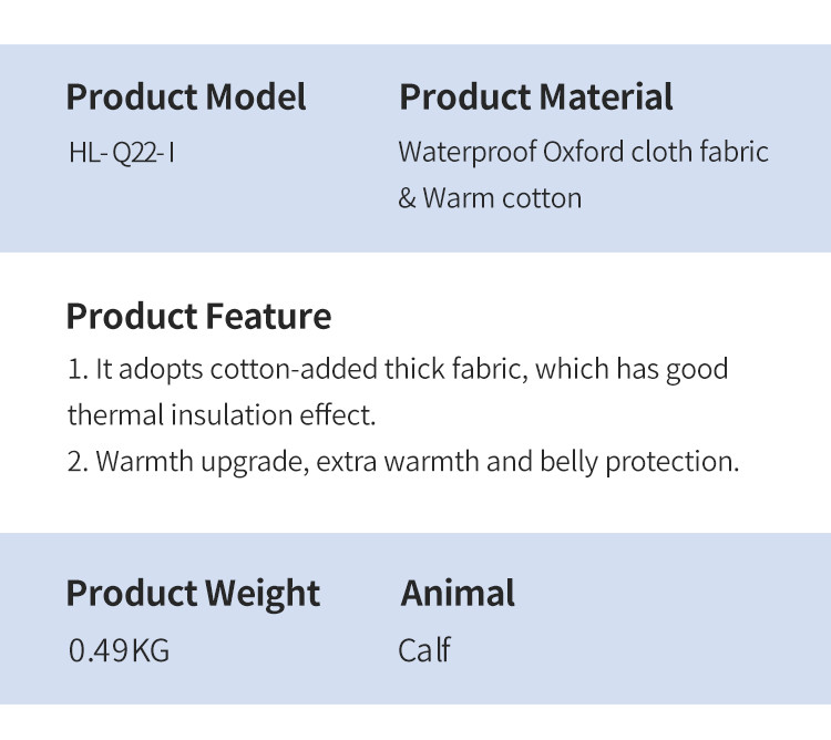 Waterproof Blue Oxford Cloth Calf Coat for 38-45KG Female Calves