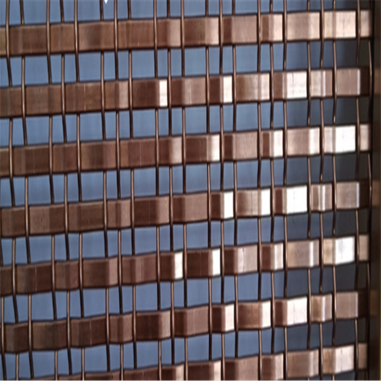 Flat Steel Woven Decorative Metal Grid Panels Partition Max Width 6m