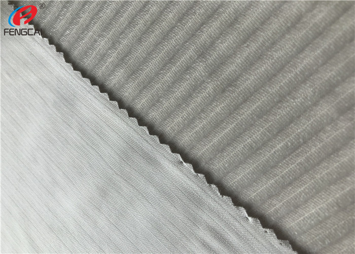 Shiny Stripe 95 Polyester 5 Spandex Velvet Fabric / Brushed Fleece Fabric