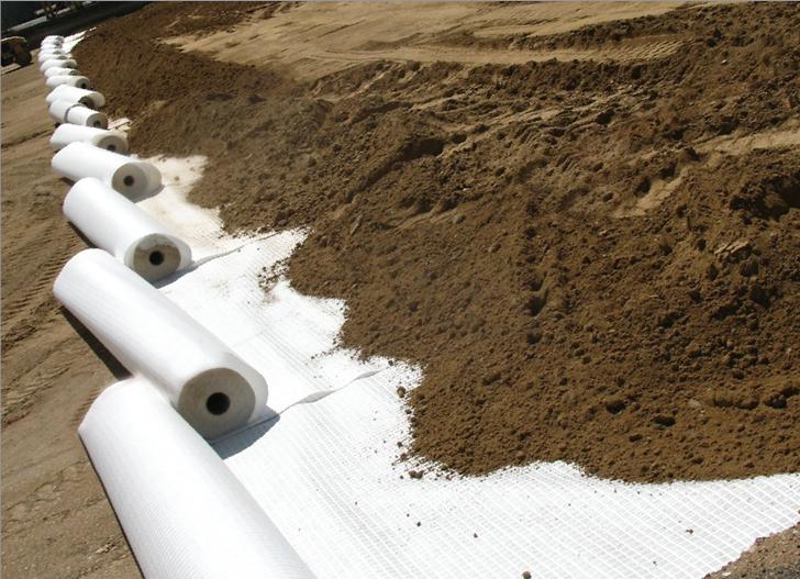 Polyester Filament woven geogrid stitch-reinforced Nonwoven geotextile composite