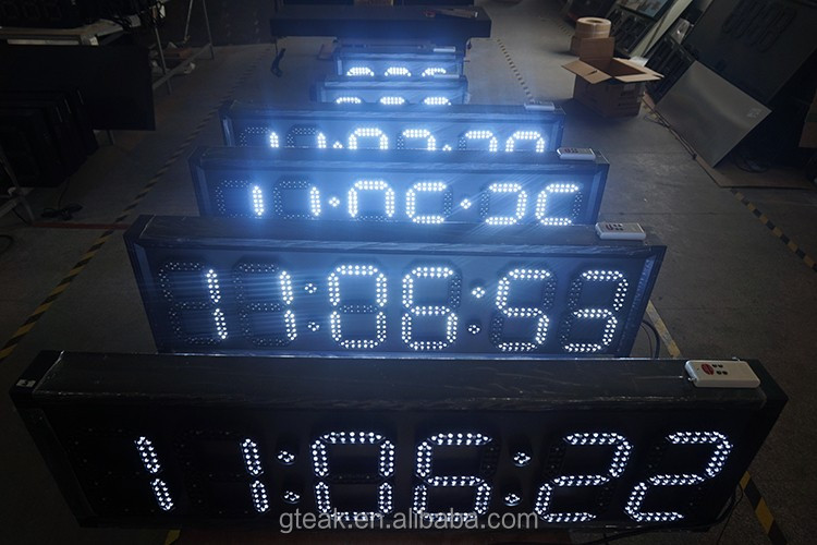 big 6 digit 7 segment led display 12 inch giant customised led 7 segment display for time clock outdoor