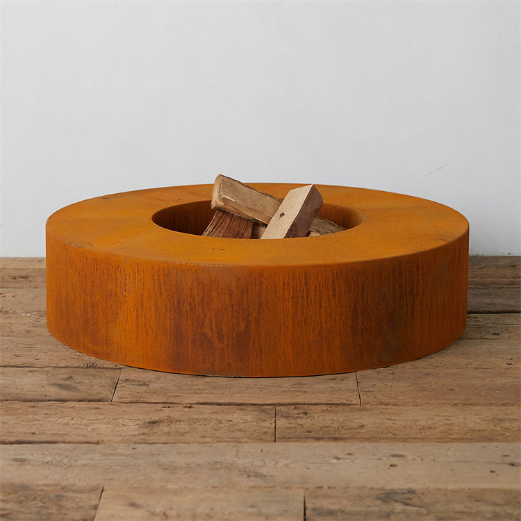 Outdoor Rustic Red Wood Burning Fire Pits 1200mm *400mm*2000mm