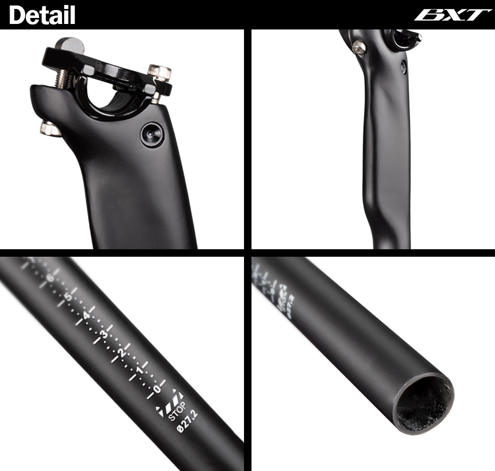 Aero Designed Carbon Fiber T1000 3K Weave Mountain Road Bike Seat Post Tube
