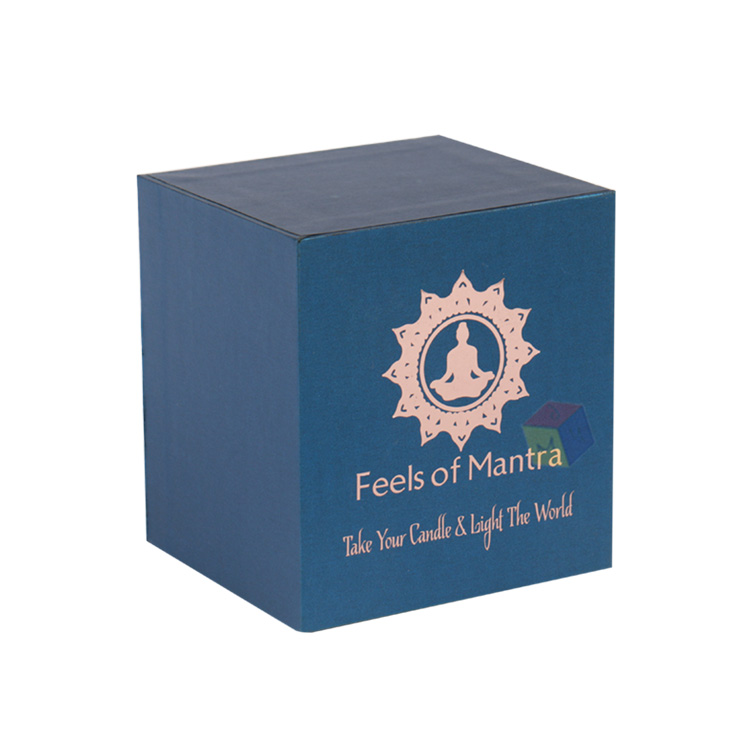 Custom Logo Rigid Cardboard Sliding Drawer Jars Scented Paper Candle Gift Box with Insert