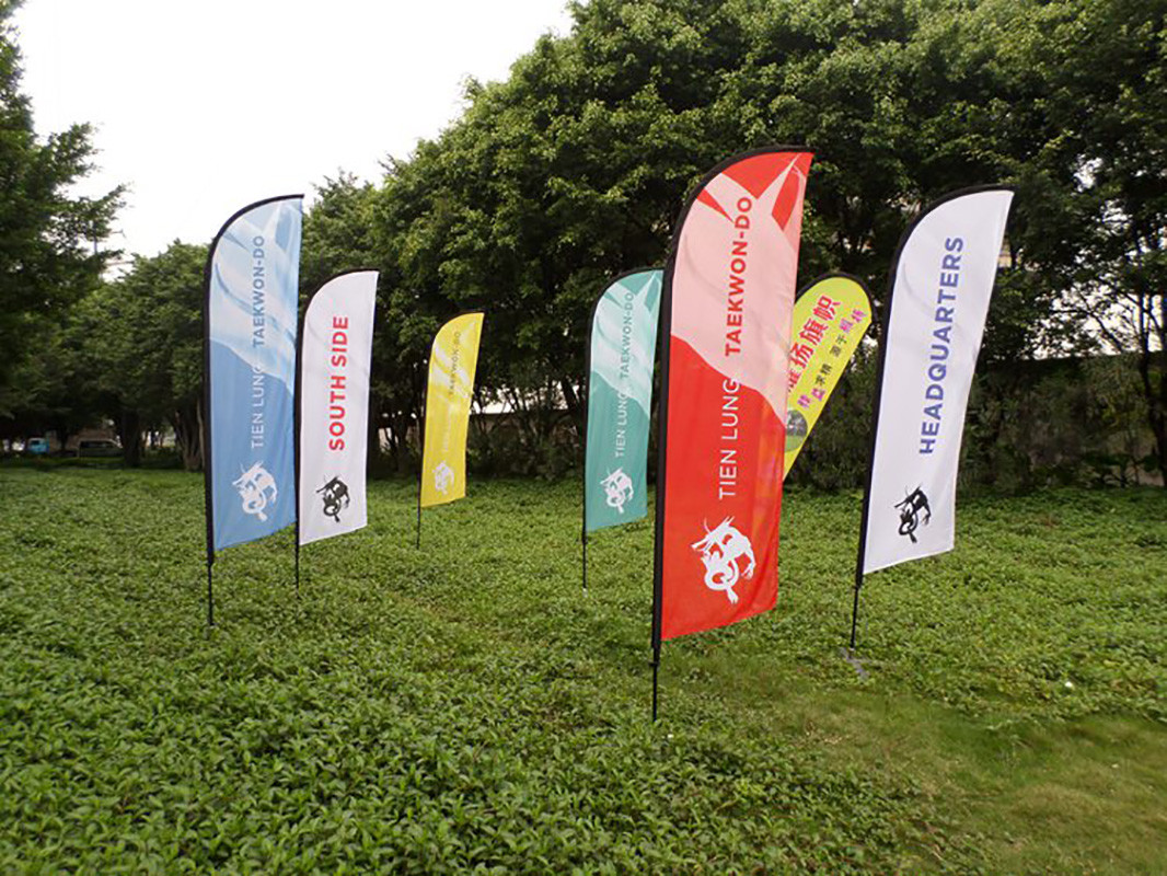 Promotional Outdoor Beach Flag Single And Double Sides Printing