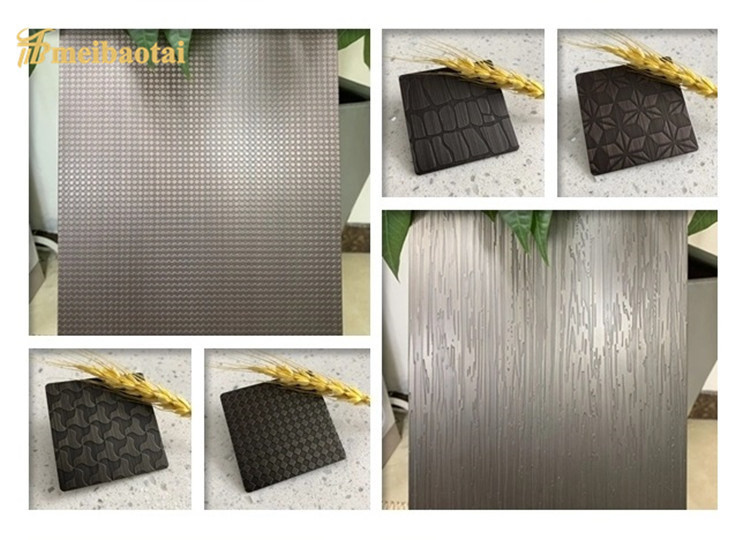 Silver Mirror Embossed Stainless Steel Sheet For Hotel Decoration