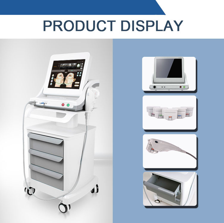 Ultrasonic 5 Cartridges 15 Inch Face Lift Skin Tighten HIFU Machine