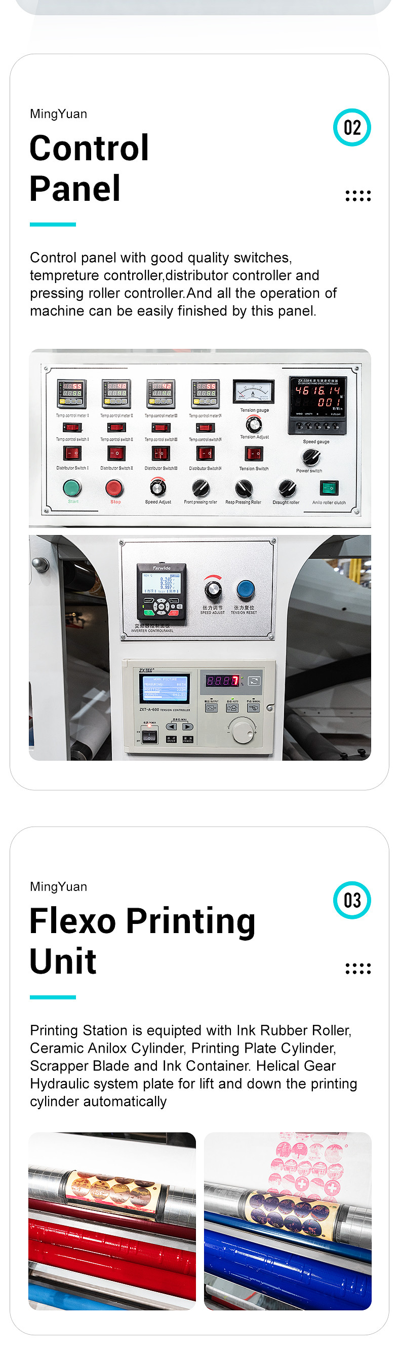 4 Colour Flexo Printing Machine For Plastic Bag / Paper Cup Sleeve