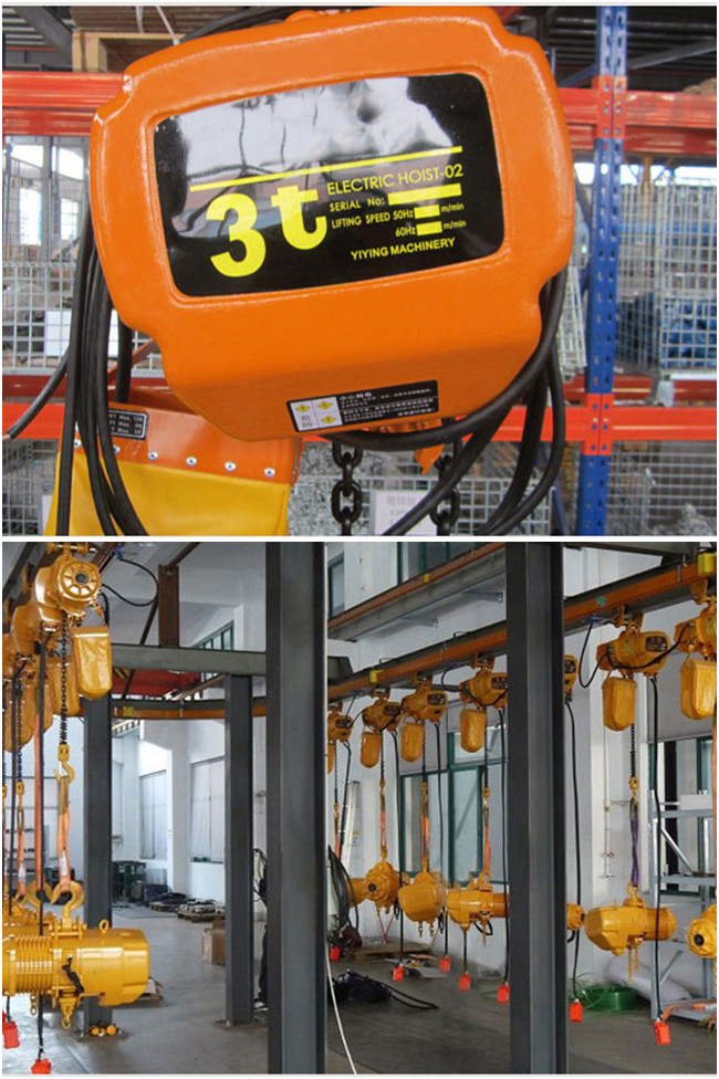 High Performance Transmission Line Stringing Tools Electric Chain Hoist With Trolley