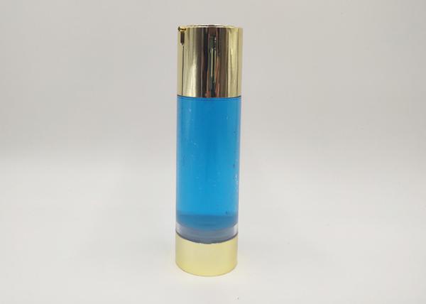 Cosmetic Vacuum Facial Cream Bottle , Cylindrical Cosmetic Pump Bottles 30ml