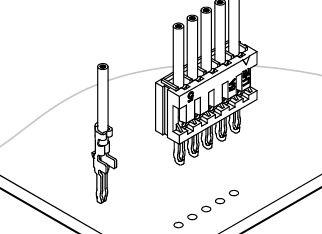 Verticle Wiring PC Board-in Connector Provided with Housing and Terminal