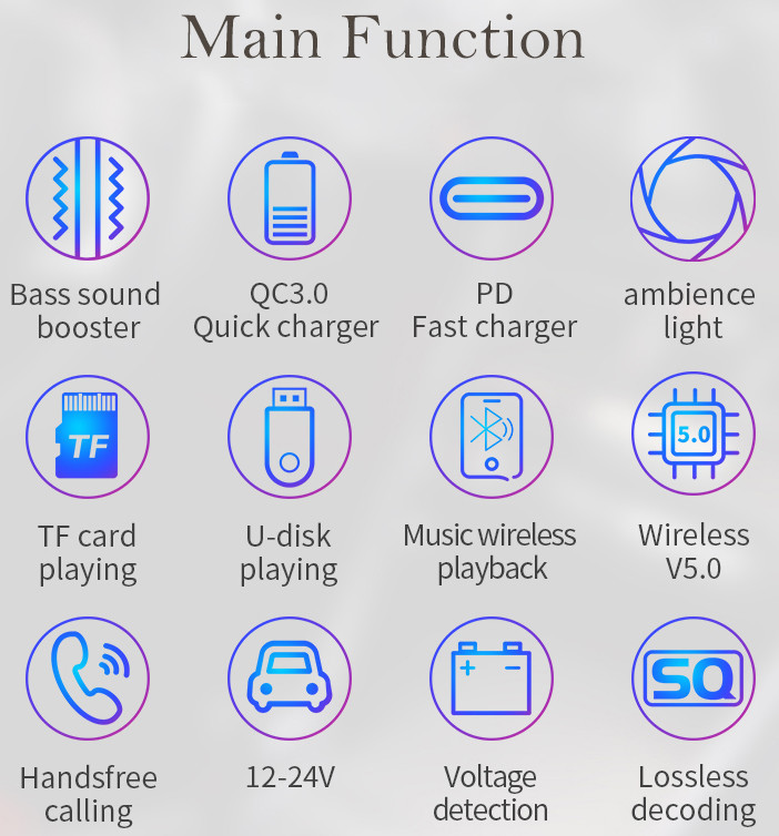 APE FLAC Wireless Bluetooth Car Kit QC3.0 Car MP3 Player With USB