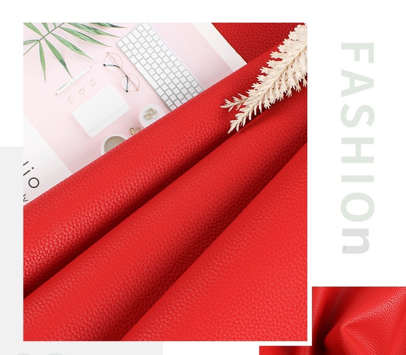 Handbag Lychee PU Faux Leather Fabric Water Based Solvent Free PU Leather