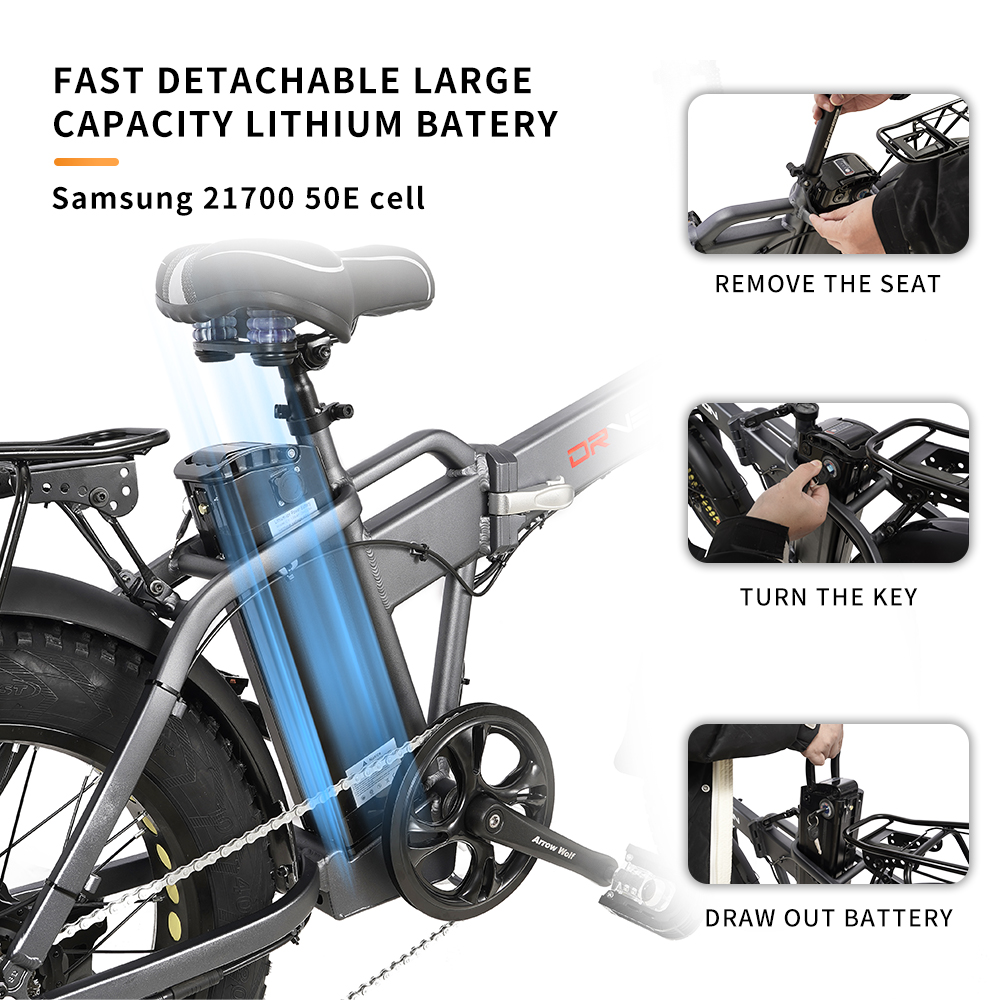 EU Warehouse Stock E-Bike High Speed Folding Electric Bicycle With Custom Logo Pattern