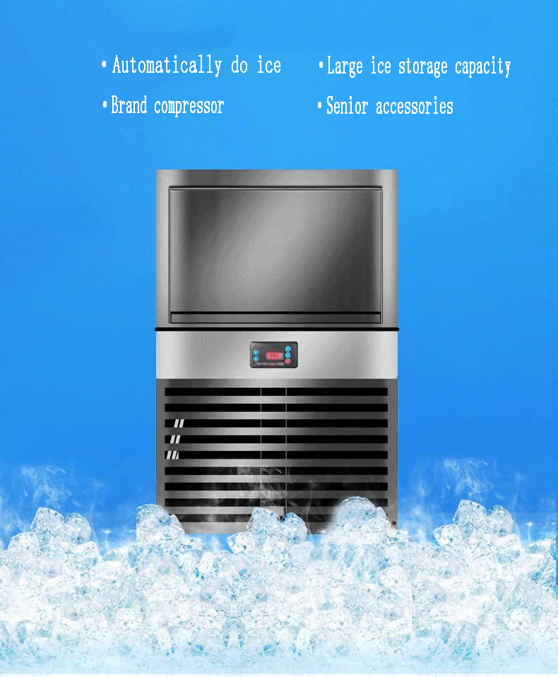 Square Ice Shape 100kg Automatic Commercial Ice Block Making Machine for Business Restaurant Hotel 72 Pieces Ice Plate