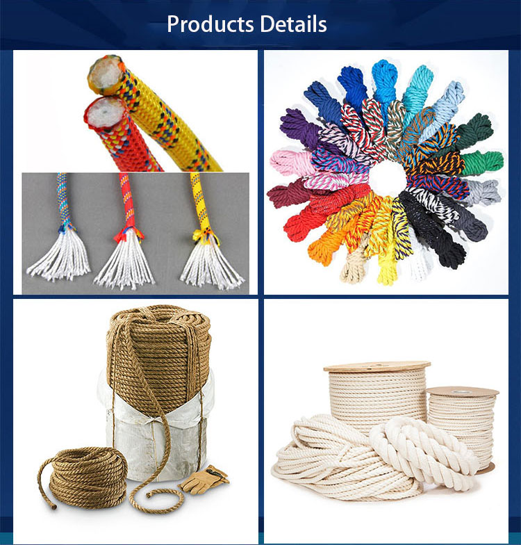 Sustainable 4-36mm Natural Twisted Jute String Macrame Organic Cotton Rope for Crafts