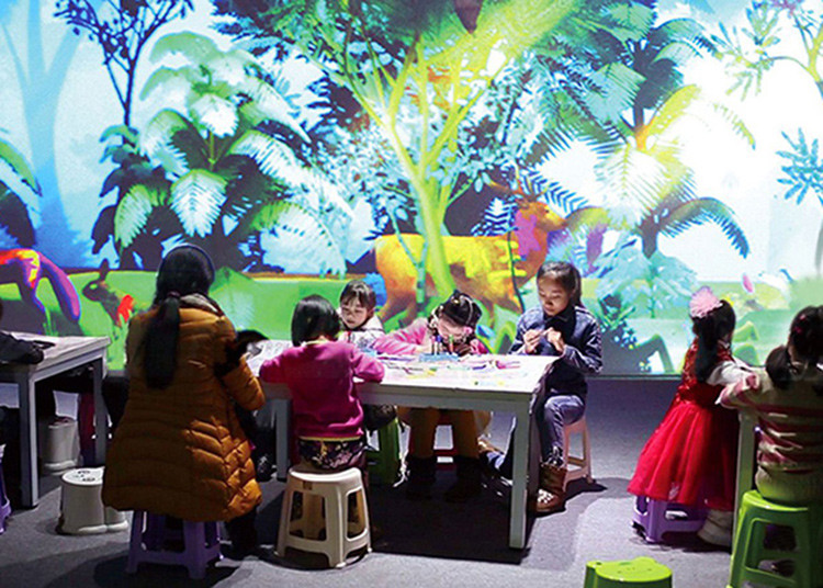 Magic Painting Wall Interactive Games Projector , Scanner Interactive Gaming Systems