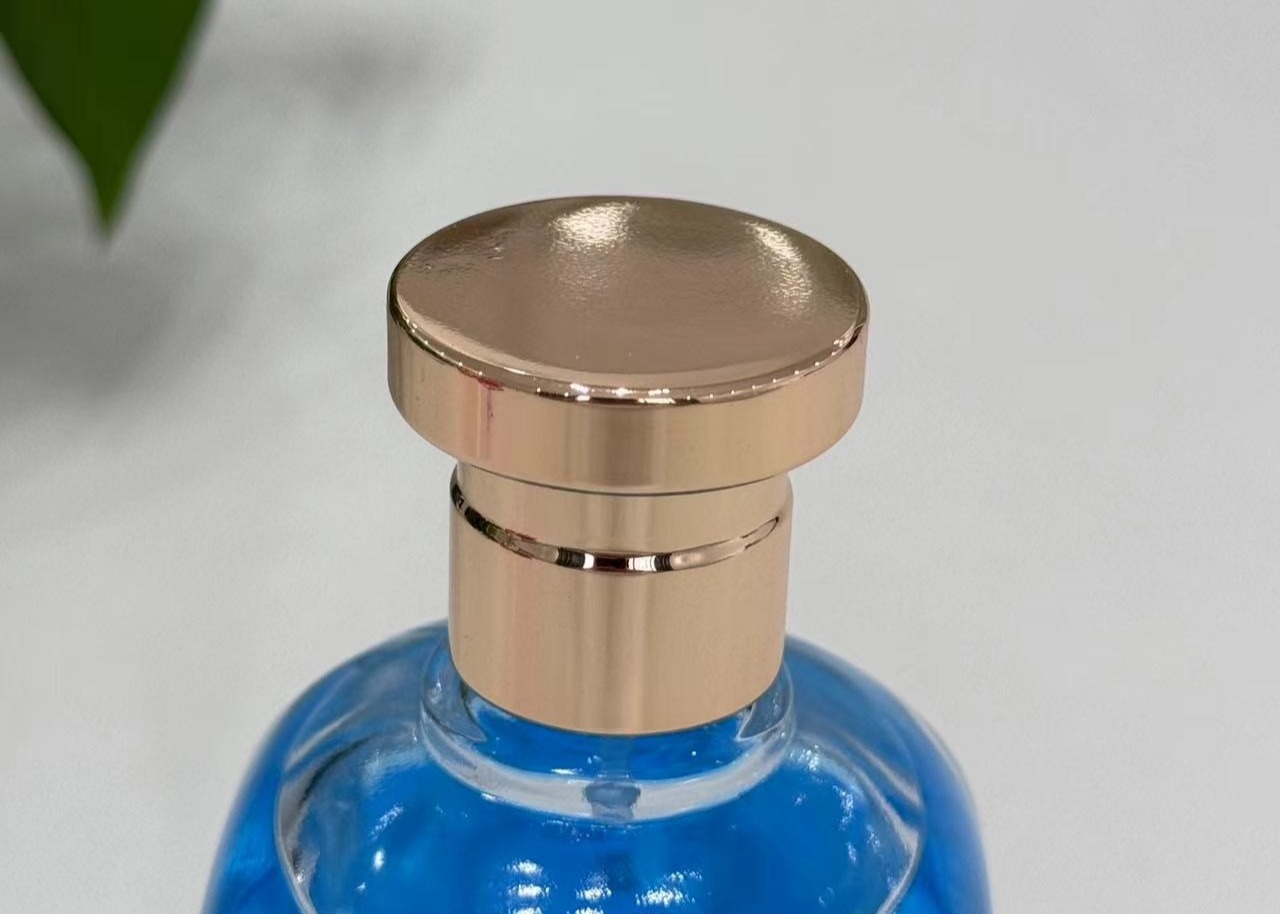 Simple High-End Zinc Alloy Shiny Gold Perfume Bottle Caps Perfume Cap