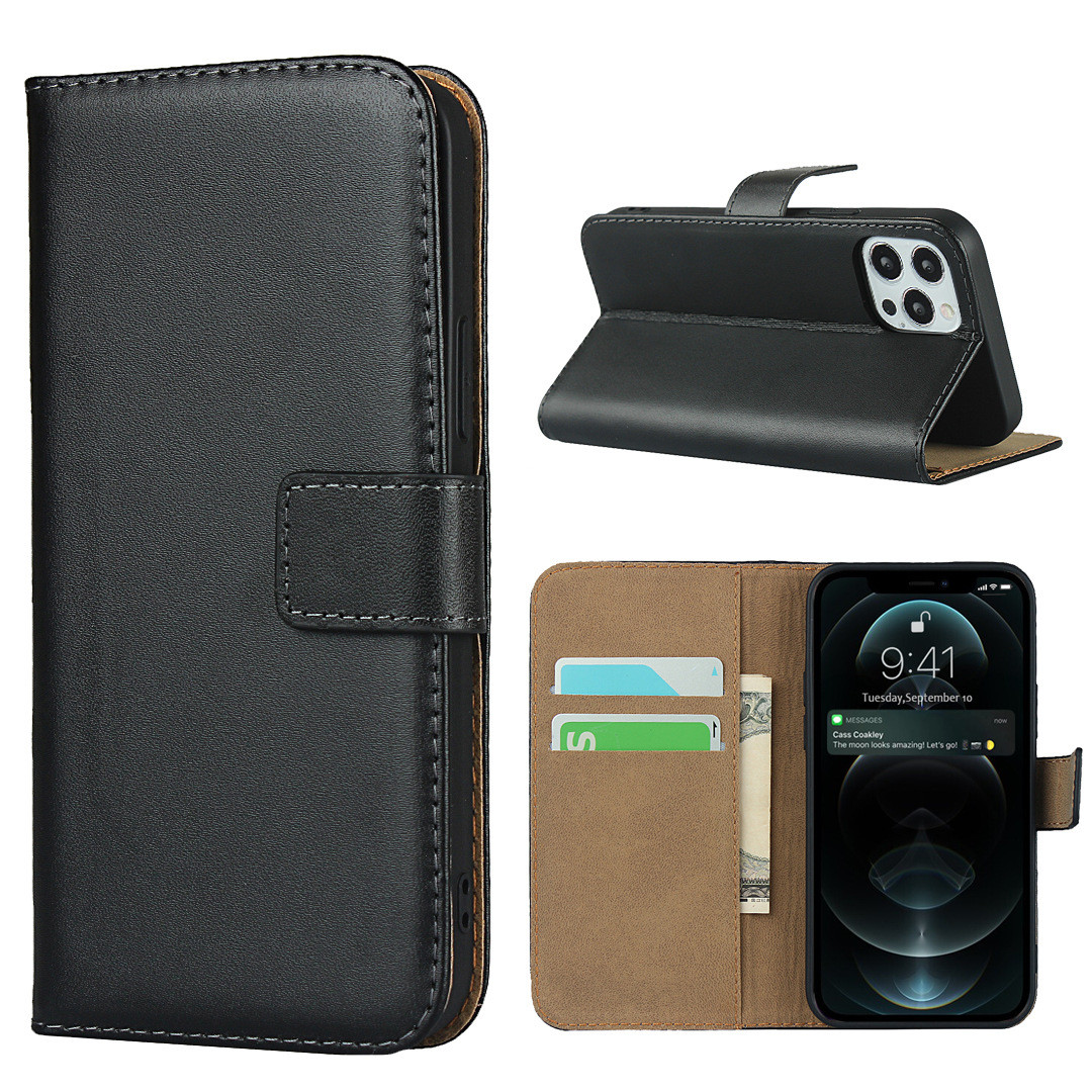 Book Design Card Pocket Phone Case Mangetic Clip Closure For Iphone 12 Pro Max