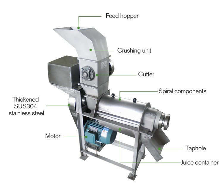 Pineapple Tomato Mango Pulp Juicer Extractor Machine Cold Press Juicer Machine 500-2500KG/H