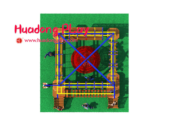 Customized Kids Indoor Playground Safety Rope Course Adventure 1180*970*560cm