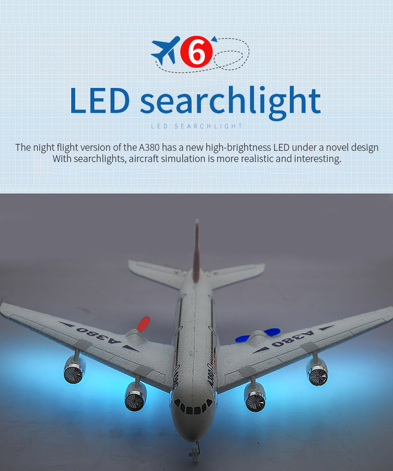 Features Auto Return 2.4 G Durable Styrofoam Airplane 70g Remote Control Model Toy Helicopter A380 Rc Aircraft Plane 110m Box