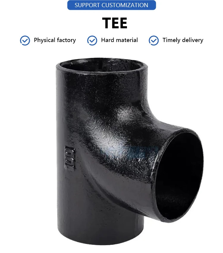 Standard Din2616 Tee Carbon Steel Stainless Steel Pipe Fitting Din En 10253 With Dn40