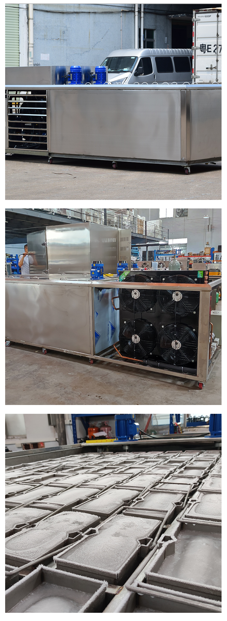 Intelligent Clear Ice Block Making Machine 380v Voltage with Commercial Settings