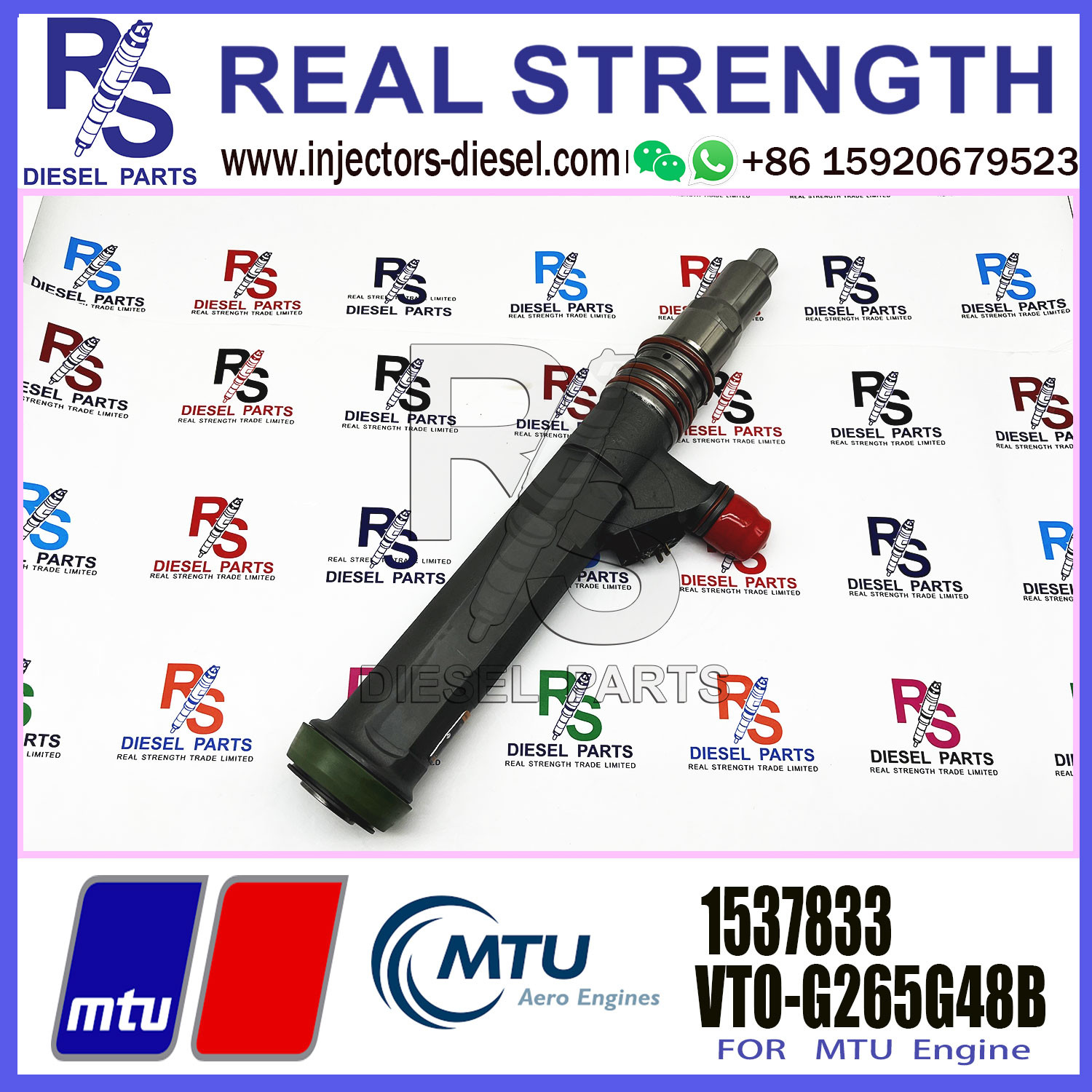 23526589 Diesel Machinery Engine Parts 1537833 23526589 VTO-G363BD VTOG363BD Fuel Injector
