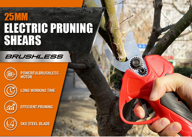 Cordless Branch Scissors Electric Pruning Shears Battery Pruner 21v