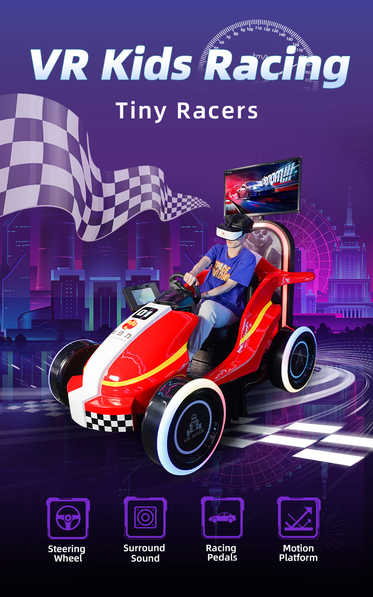 9D Kids Car Racing Game VR Driving Simulator For Amusement Park