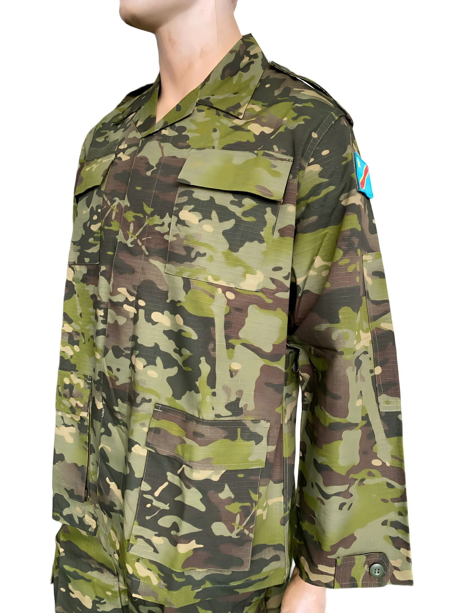 Green Custom 65 Polyester 35 Cotton BDU Long Sleeve Tactical Combat Suit Jacket Camo Pants