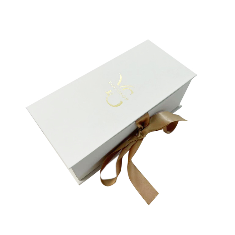 Custom Logo Soft White Paper Boxes Cosmetic Perfume Packaging Gift Box with Satin