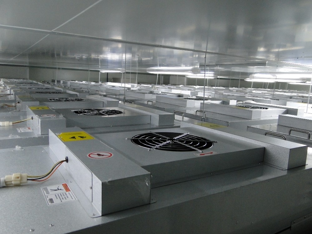 ISO 9001 Laminar Flow Filter Fan Unit FFU , Low Noise H14 FFU HEPA Filter Group Control System