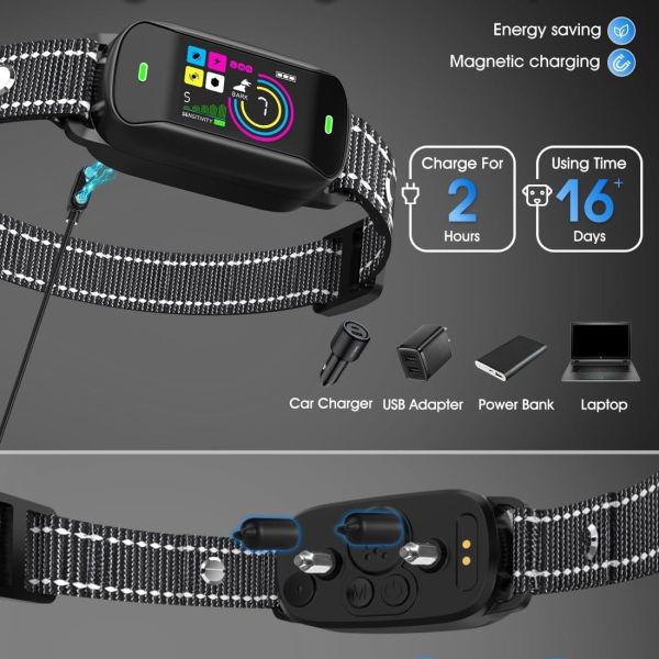 New Arrival Rechargeable Waterproof IP67 Dog Training Collar Smart Ultrasonic Anti-Barking Control Device Eco-Friendly Safe Made