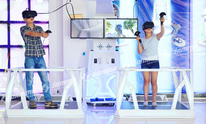 2 X 42" Monitor Virtual Reality Platform Double Self Service Arcade Machine 50 Interactive VR Games