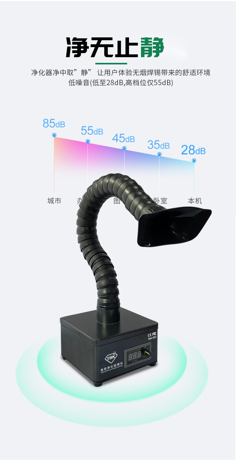 TBK Mini Portable Soldering Welding Fume Extractor, Smoke Absorber Killer, and Air purifier for Workshop