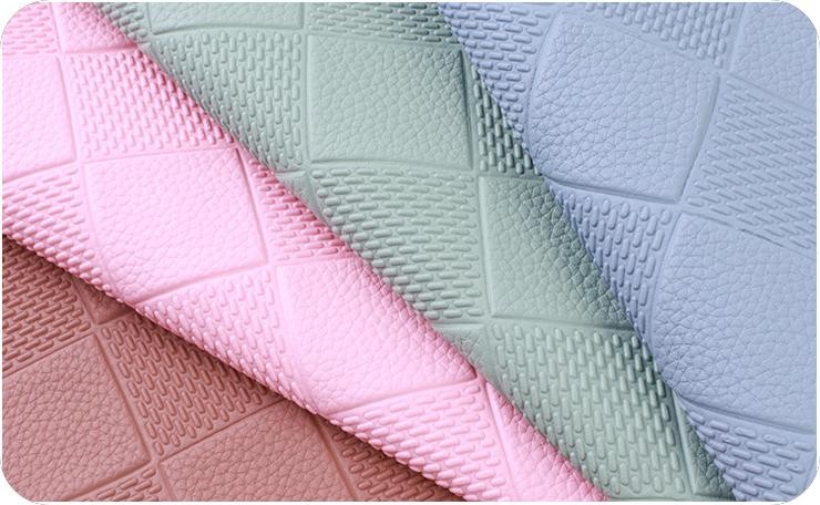 1.1mm Car Floor Mats Leather Diamond Embossed PVC Floor Leather