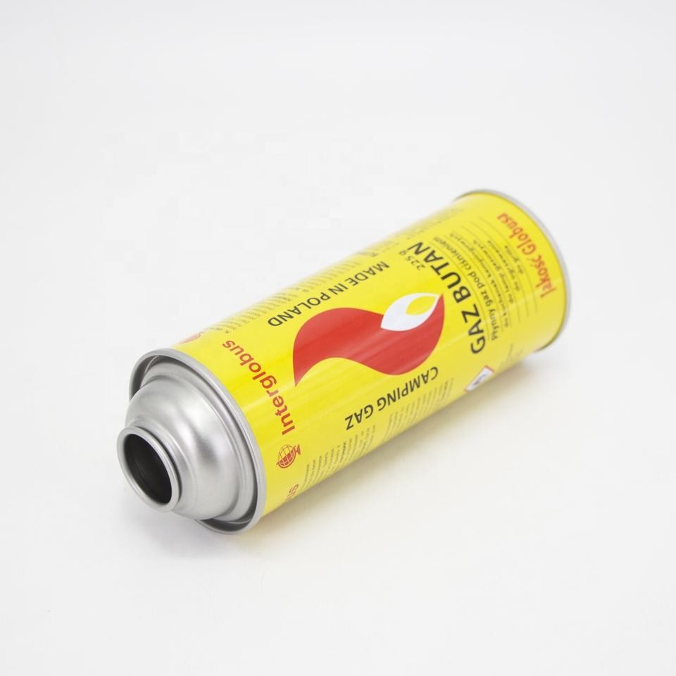 Empty Straight Wall Camping Butane Gas Canister Metal Tin 65mm Diameter