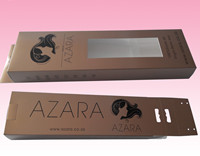 custom printed luxury paper package window box design with blister tray factory