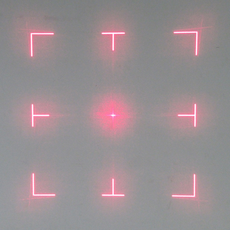 34° Viewfinder DOE Laser Module With Center Point Square Frame