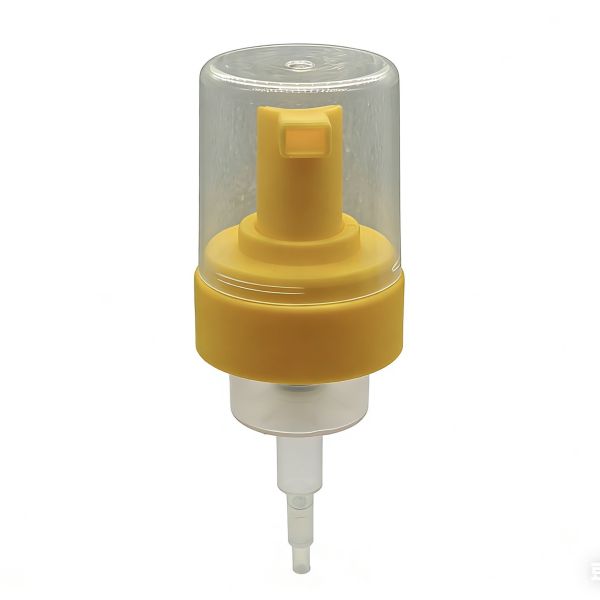 42mm Yellow Plastic Soap Pump Cosmetics Foaming Soap Dispenser