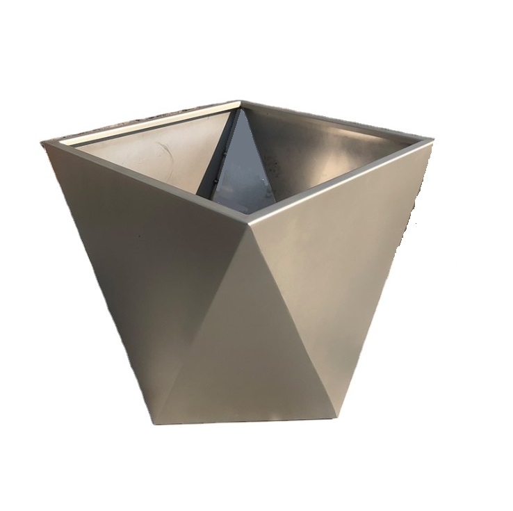 Luxury outdoor large tree planter large metal square flower pot