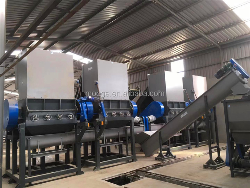 Inverter Plastic Washing Recycling Machine , 12-14mm PET Flakes Hot Washing Machine