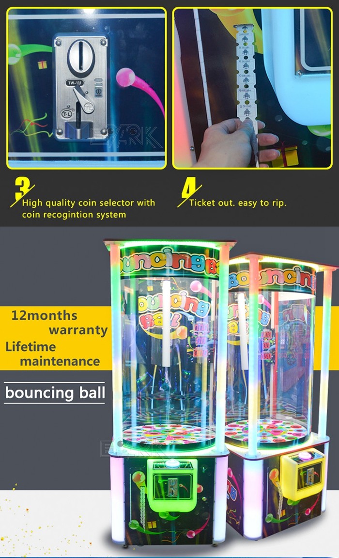 Children'S Paradise Fluorescent Bouncing Ball Game Of Chance Ticket Redemption Game