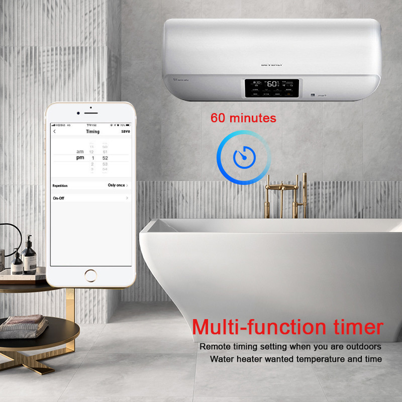 Smart Home Wifi Water Heater Switch 20A Boiler 1 Gang Switch Touch Panel Tuya Smart Life App Wireless Remote With Google