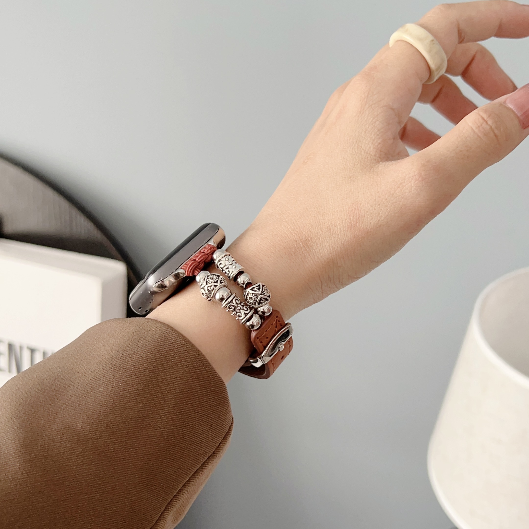 38mm Band Width Leather Strap Watchband for iWatch Luxury Design